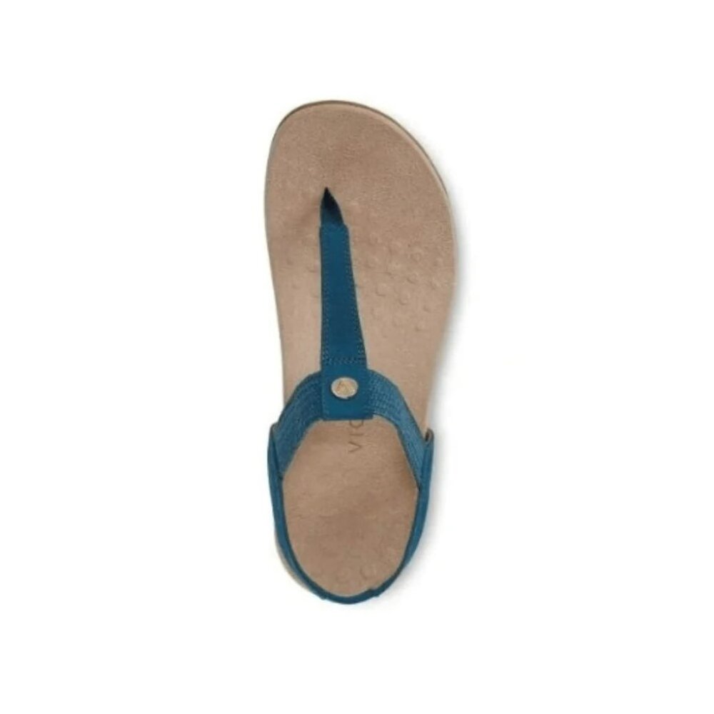 Vionic Brea Toe Post Slingback Sandal Celestial Teal Nubuck I9863L5403 - Picture 2 of 5